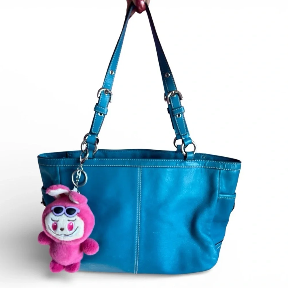 Coach Dark Teal Leather Shoulder/Handbag